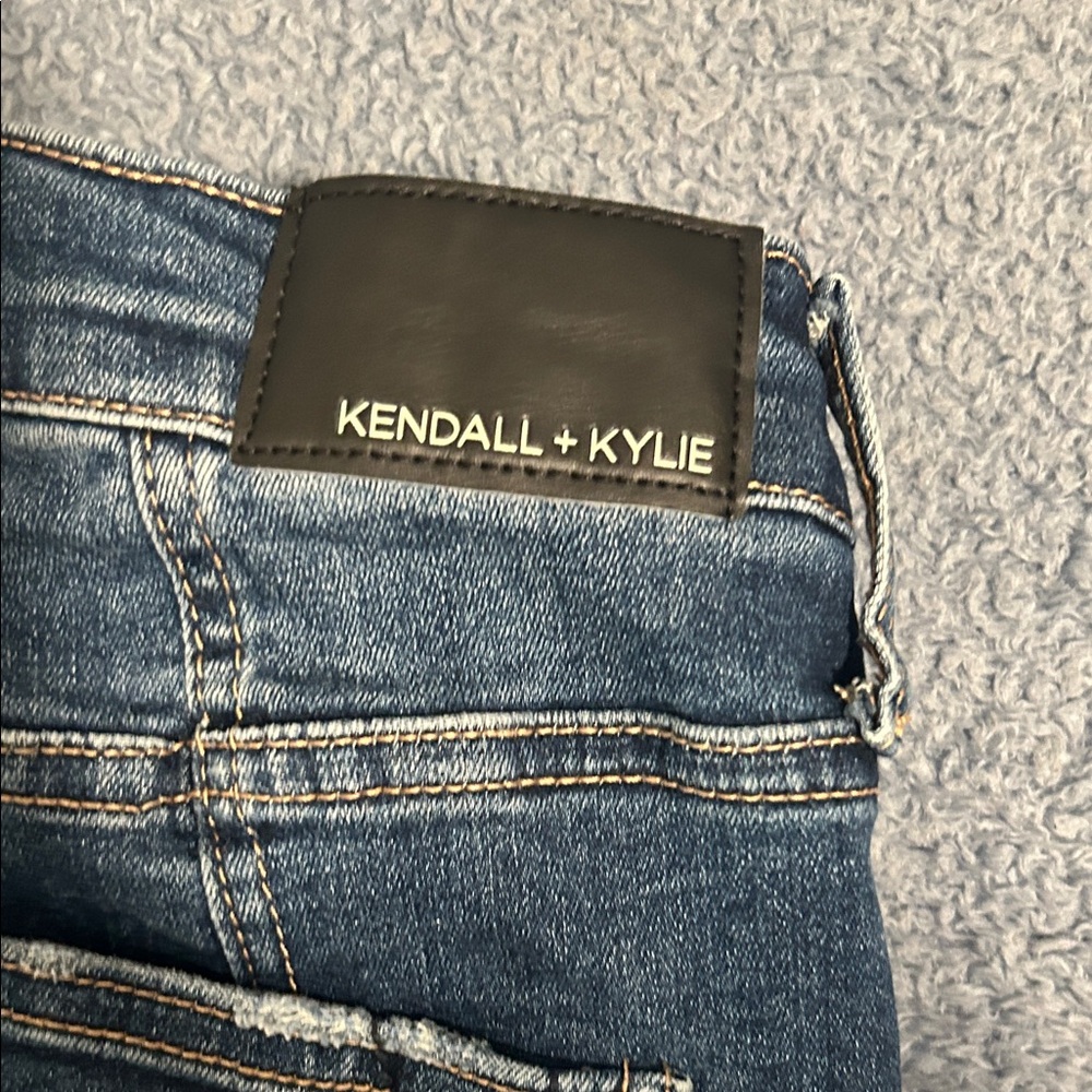Kendall & Kylie Dark Blue Distressed Skinny Jeans - Picture 6 of 6